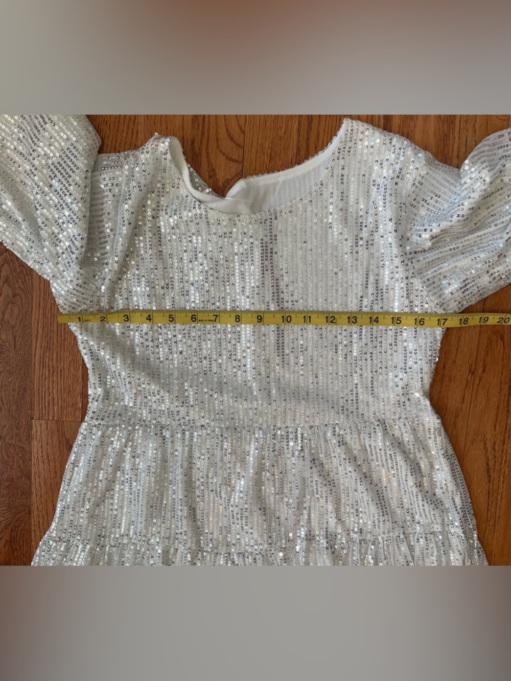 Athena Full Sequin Mini Dress. Small.🪩❤️Silver Sequins. - Picture 8 of 10